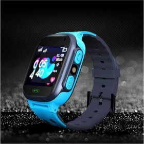 Resim Mavi Sim Kartlı Akıllı Çocuk Saati, Konuşma, Konum Takip, Sos, Türkçe Menü 