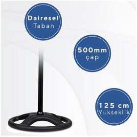 Resim Kumtel KTF-340 Siyah 18 İnç Sanayi Tipi Vantilatör 3in1 60 W,5 Kanatlı, 3 Kademeli, 132 cm Ayarlanabilir Yükseklik 
