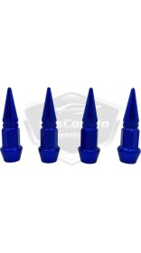 Resim Sivri Sibop Kapağı Mermi Sibop Kapağı Araba Motosiklet Bisiklet Metal 4 Lü Set Mavi 