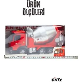 Resim Uzaktan Kumandalı Mikseri Iş Makinası Full Fonksiyon Sesli Işıklı Şarjlı Mikseri 360 Derece Dönebilen Fonksiyonlu 