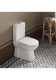 Resim Turkuaz Bella Duvara Sıfır Klozet Takımı 