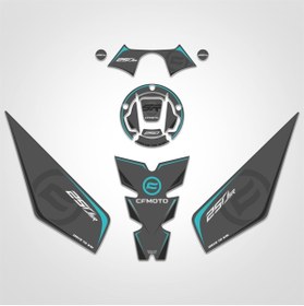 Resim Redline Grafik Cf Moto 250sr Tank Pad Set Gidonlu Nardo Gri 250 Sr 