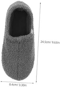 Resim FRCOLOR Erkekler İçin Terlikler Erkekler İçin Kapalı Ev Terlikleri Kışlık Ev Terlikleri Kürk Terlikler Kapalı Burunlu Waffle 