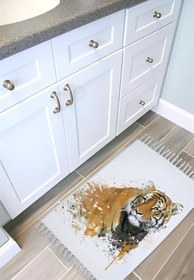 Resim Tiger Banyo Paspas Ve Tek Kanat Duş Perdesi 1x180x200 Set 