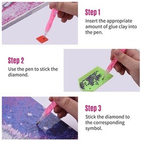 Resim Novahub Çift Uçlu Reçine Elmas Kalemi - 4 Farklı Uç - Elmas Boyama Kullanımı Kolay, Ergonomik Tasarım 