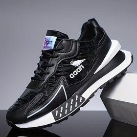 Resim 1 Çift Erkek Tüm Mevsim Moda Ayakkabı - Casual Preppy Spor Stili, Düz Renk, Alçak Topuk, Yuvarlak Uç, Bağımsız, Dayanıklı Kauçuk Taban, Solunabilir Kumaş İç & Taban, Suni Üst - Günlük Giyme & Koşu İçin İdeal 