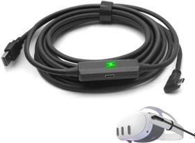 Resim Svcouok Meta Quest 3 ile Uyumlu Bağlantı Kablosu, Sınırsız Çalma Süresi, 16ft USB A'dan USB C'ye Şarj Kablosu Oculus Quest 2/Pico VR Kulaklık ve PC Bağlantısı için Uygun 