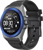 Resim BRIBEJAT Erkekler için Akıllı Saat Fitness Takip Cihazı, 1.32'' HD Ekran Adımsayar, SpO2/Gerçek Zamanlı Kalp Atış Hızı/Uyku Monitörü Uyumlu ile iPhone Samsung Huawei Telefon, Mavi 