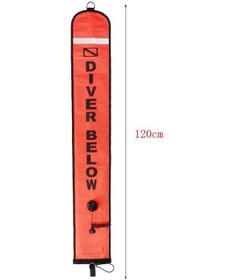 Resim Suntek Tüplü Dalış Yüzey İşaretleyici Şamandıra Turuncu Turuncu 