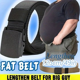Resim FLAGIA Casual Canvas Kemer Plastik Toka ile, Çok Fonksiyonlu Büyük Boy Kemer, Dayanıklı Yıkanabilir Olmayan Siyah Kemer, Erkek ve Kadınlar için Askeri Tarz, Outdoor Çalışma, Havalimanı Dostu 