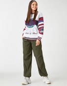 Resim Kolej Sweatshirt Oversize New York İşlemeli Uzun Kollu Bisiklet Yaka İçi Polarlı 