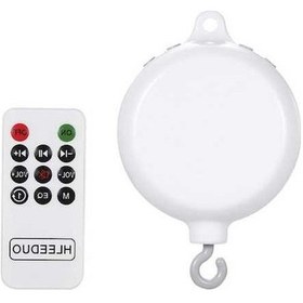 Resim Createtech 35 Şarkı Müzikli Döner Bebek Beşiği Yatak Oyuncak Çocuklar İçin Uzaktan Kumanda Hareket Zilleri Usb Hattı 