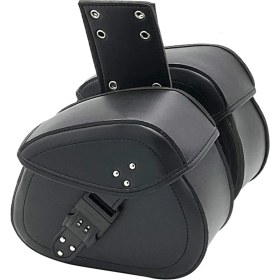 Resim VintageVo Evrensel Şifre Kilit Motosiklet Saddlebags Yan Takım Depolama Eyer Çantaları Motosiklet Kruvazörü Büyük Kapasiteli Koruma (Yurt Dışından) 