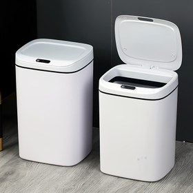 Resim Akıllı Sensör Çöp Kutusu - Otomatik Kapak Açma, Sessiz Kapanma, Kokuya Karşı, Basit ve Modern Tasarım Kokuya Karşı Çöp Kutusu, Mutfak, Banyo, Oturma Odası, Ofis için Uygun - Pil ile Çalışır (AA Pil Dahil Değil), Banyo Çöp Kutusu, Mutfak Çöp Kutusu, Ofis Çöp Kutusu, Çoklu Kapasite Seçenekleri 12L/14L/16L 