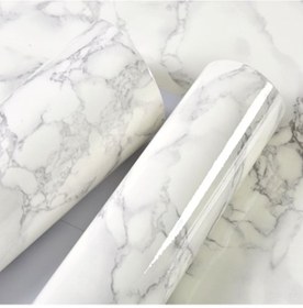 Resim Fosenze Mermer Desenli Pvc Otostik Duvar Kağıdı - Ev Dekoruasyonu, Mobilya Yenileme, Su Geçirmez, Yağ Dayanıklı - 5 Metre 1 