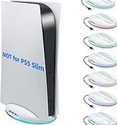 Resim Tolesum PS5 konsol için RGB ışıklı ve 3 USB 2.0 şarj bağlantılı, PS5 UHD ve Digital Edition konsol ayağı ile uyumlu - PS5 Slim için değil-beyaz 