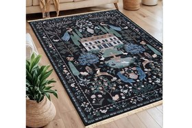 Resim SANATSAL1 BASKILI DOKUMA TABAN HALI, 242 YNG, 80X150 CM 