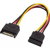 Resim Keepro Sata Power 15 Pin Dişi Erkek Uzatma Kablosu 30 cm 