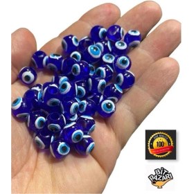 Resim 1000 Adet Eko Paket Danagöz Nazar Boncuğu - 10 Mm - Geniş Delikli 