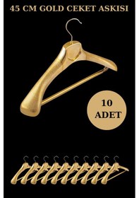 Resim Ceket Elbise Askısı Plastik Gold Renk Yüksek Kalite 10 Adet Diğer 