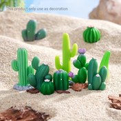 Resim Mos Kevin 12 adet Tropikal Stil Reçine Kaktüs Figürinleri - Mini Çiçek Koleksiyonları için DIY Dekorasyon, Çeşitli Oda Tipleri ve Bayramlar (Noel, Cadılar Bayramı, Paskalya, Juneteenth) için İdeal - Elektrik Gerektirmez 