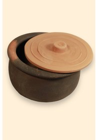 Resim Büyük Boy Toprak Kapaklı Güveç Tencere %100 Pişmiş Toprak 