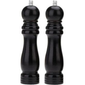 Resim Ebulduk Ahşap Baharat Tuz Öğütücü Değirmen Tuzluk Baharatlık 20 cm 2'li Set 