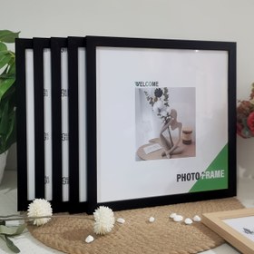 Resim 5 adet Kare Fotoğraf Çerçevesi Seti 15/20/25/30 cm - Akrilik Camlı Modern Duvar ve Masaüstü Çerçeveleri, 3 Renkli Minimalist Ev Ofis Dekoru, Çok Boyutlu Fotoğraf Ekranı Hediyesi (6x6 ila 12x12 İnç'e Uyar) 