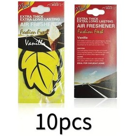Resim 3-60 Adet Araba Hava Tazeleyici Doğal Kokulu Çay Kağıt Otomatik Asılı Vanilya 10pcs-vanilla 1 Piece Set 