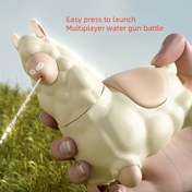 Resim 1 adet Prank Oyuncakı Alpaka Şekilli Su Püskürtme Tabancası - Düğme Dokunuşuyla Su Atın, Dayanıklı Plastik, Açık Hava Yaz Eğlencesi ve Şakaya Gerekli, Parti Prank Oyuncakları 