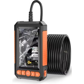 Resim Eco Port Monitörlü Çift Kameralı 10 mt Sert Kablo Yılan Endoskop Kamera 8 mm 4.3 Inc 