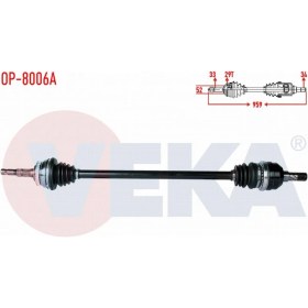 Resim Otoco Opel Vectra B 2.0i Abslı 29 Dıs Uzunluk 959MM 1995-2003 Komple Aks Sağ Ön 9195408 