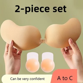 Resim 2'li Set Kadınlar için Silikon Meme Ucu Artırıcılar - Görünmez Öz Yapışkanlı Push-Up Pasties, Doğal Lift & Projeksiyonlu, Şeffaf/Bej/Siyah/Beyaz/Pembe/Mavi/Mor/Gri/Yeşil Düz Renk Seçenekleri, Rahat ve Discreet Sütyensiz Destek Spor Salonu Havuz Fotoğraf Çekecek İstifadeye uygun El yıkama silikon jel benzer dokusu uzun ömürlü tutucu şık örtücü tasarım hassasiyet açık bej ile kullanılabilir 