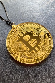 Resim Pleksimanya Bitcoin Pleksi Dikiz Aynası Süsü Altın 