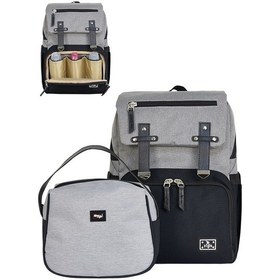 Resim Stylo Working Mothers Bag Bebek Bakım Sırt Çantası Siyah Gri - Siyah 