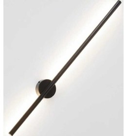 Resim Siyah Led Aplik Tekli Duvar Apliği Salon Koridor Otel Restoran Dekoratif Aplik Siyah 