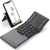 Resim Hp Iclever Hassas Touchpadli Katlanır Bluetooth Klavye Koyu Gri 