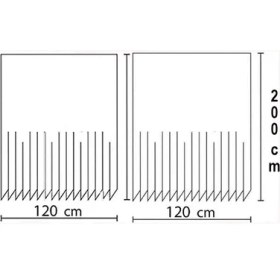 Resim Zethome Jackline Banyo Duş Perdesi 0010 Bej Çift Kanat 2X120X200 
