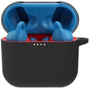 Resim Honmex Skullcandy Indy Evo İçin Silikon Korumalı Kılıf - Darbe Ve Düşük Dayanıklı, Şarj İçin Kapağı Kaldırmaya Gerek Yok, Yürüyüş Kemer Deligi, Siyah 