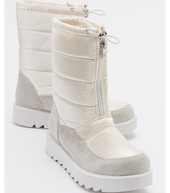 Resim Luvishoes Vay Beyaz Fermuarlı Kadın Kar Botu Beyaz 