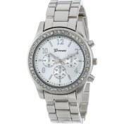 Resim ZSHSKJ Alaşım Pırlanta Paslanmaz Çelik Kemer Saat Gümüş (Yurt Dışından) 