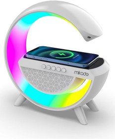 Resim MIKADO MD-G111, 10W, USB/BT/TF, RGB Işıklı, 1800mAh, 15W Kablosuz Şarj, Bluetooth Speaker (Beyaz) MIKADO MD-G111, 10W, USB/BT/TF, RGB Işıklı, 1800mAh, 15W Kablosuz Şarj, Bluetooth Speaker (Beyaz)