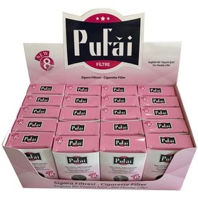 Resim Pufai Katran Süzen Pembe Filtreli Ağızlık 8 MM 30'lu x 20 Paket 