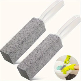 Resim Pumice Taşı Tuvalet Kase Temizleyici Fırça - Banyolar, Verandalar ve Havuz Kenarları için Leke Giderme - Manuel, Plastik Saplı, Çizemeyen Temizleme Aracı - Ev Temizleme Gereksinimleri, Banyo Temizleme Aracı|Pumice Taşı Fırçası|Leke Giderme Fırçası 