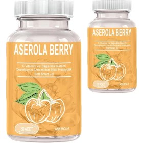 Resim Bezos Aserola Berry 2 Kutu Aserola Ekstratlı C Vitaminli Antioksidanlı Probiyotik 30LU Soft Jel Kapsüller 