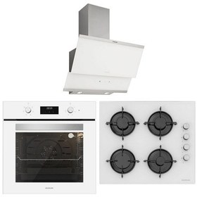 Resim Silverline BO6502W02 - CS5349W01 - 3420 Classy 60 Beyaz Cam Ankastre Set 