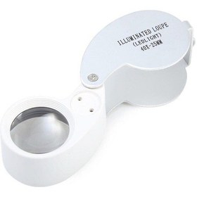 Resim Mini 40x Lüp Led Işıklı Kuyumcu Katlanır Büyüteç Kutulu 