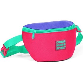 Resim Coral High Sport Neon Mercan Lavanta İki Bölmeli Bel Çantası 22618 