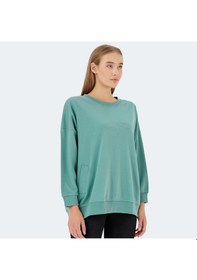 Resim Slazenger VIKENTI SW Oversize Kadın Cepli Oversıze Yeşil Sweatshirt 