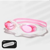 Resim Su Geçirmez Yüzme Gözlüğü Çocuk Yetişkin Evrensel Silikon Yüzme Gözlüğü Pembe 